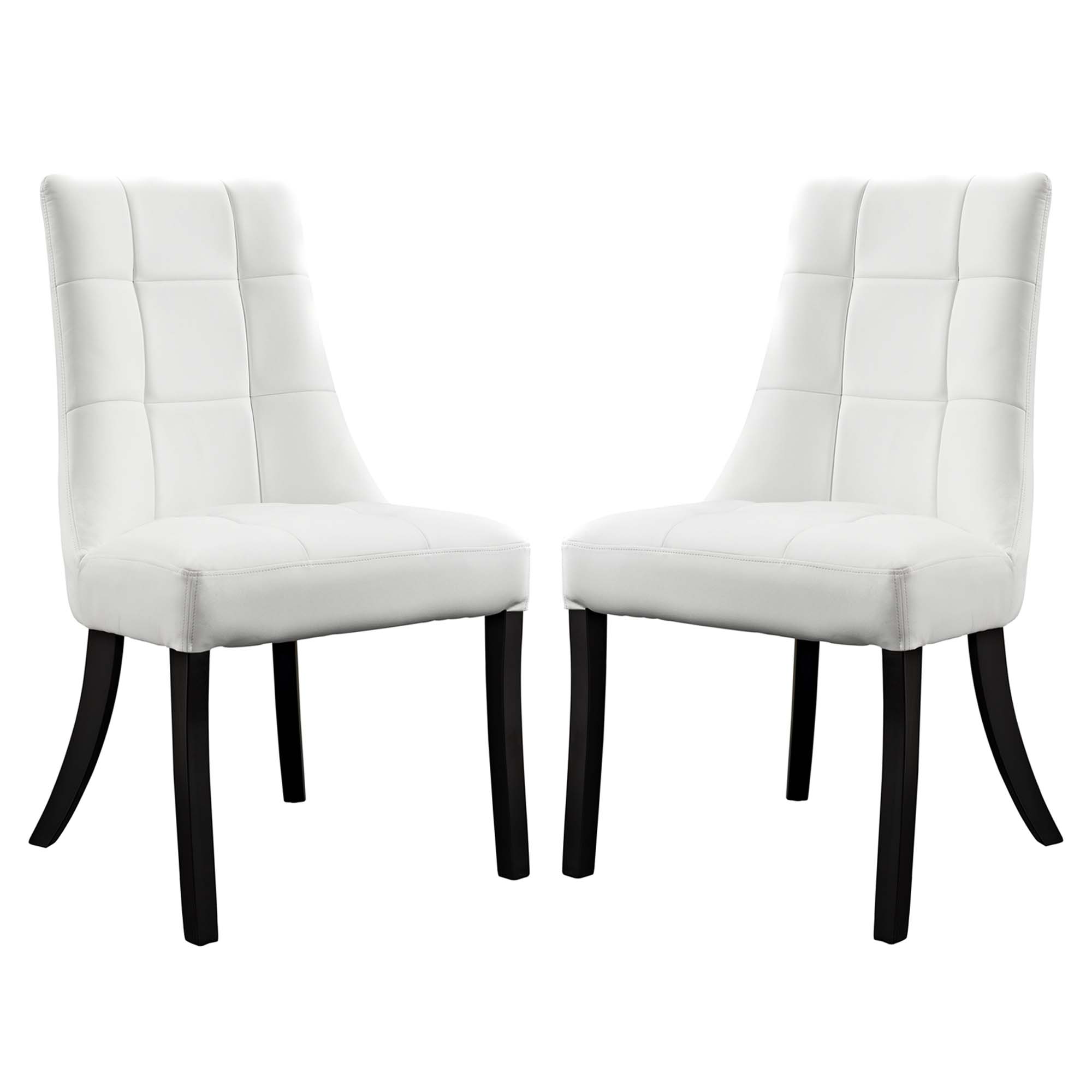 Noblesse Vinyl Dining Chair Set of 2 by Modway