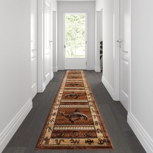 Beige 2' x 11' Cowboy Area Rug