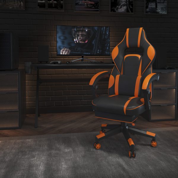 Orange Reclining Gaming Chair