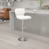 White Vinyl Barstool