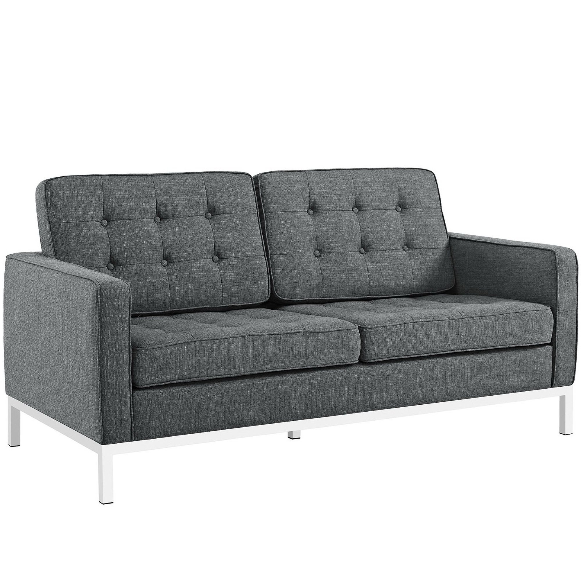 Loft Upholstered Fabric Loveseat by Modway
