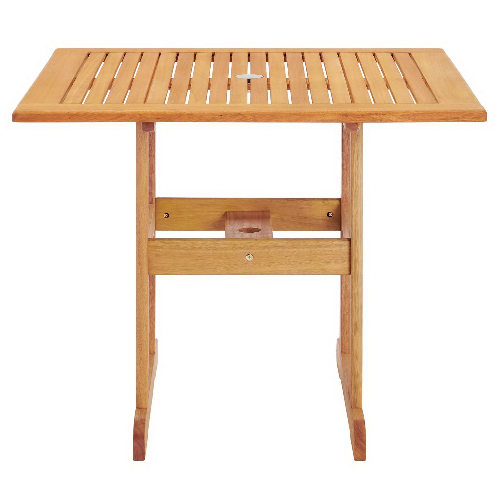 Hatteras 36" Square Outdoor Patio Eucalyptus Wood Dining Table by Modway