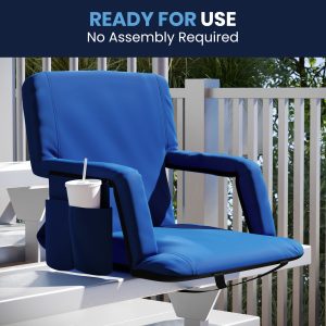 Blue Reclining Stadium Chair