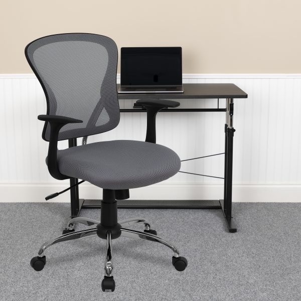 Gray Mid-Back Task Chair