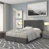 Full Platform Bed-Dark Gray