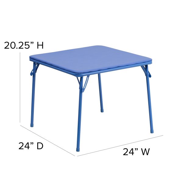Kids Blue Folding Table Set