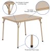 Kids Tan Folding Table Set