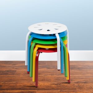 5PK Asstd. 11.5"H Stack Stools