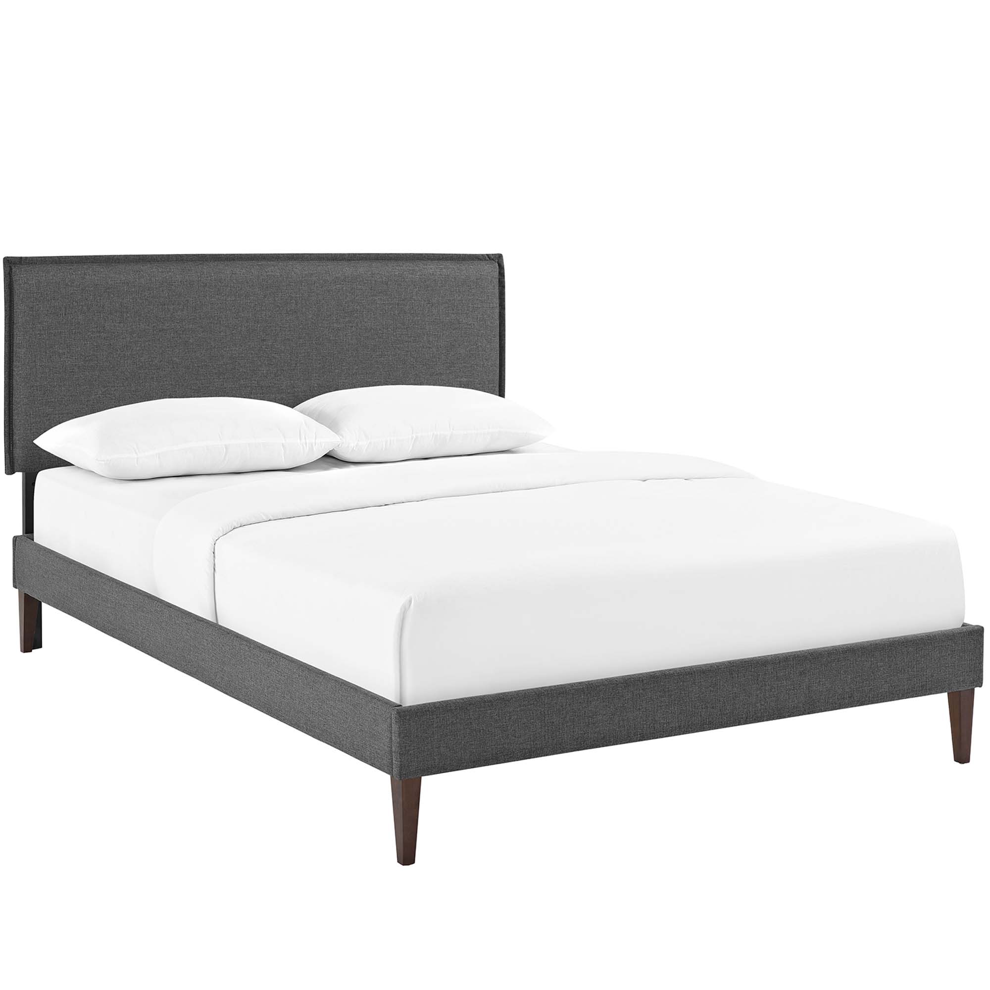 Amaris Fabric Full Platform Bed with Squared Tapered Legs by Modway