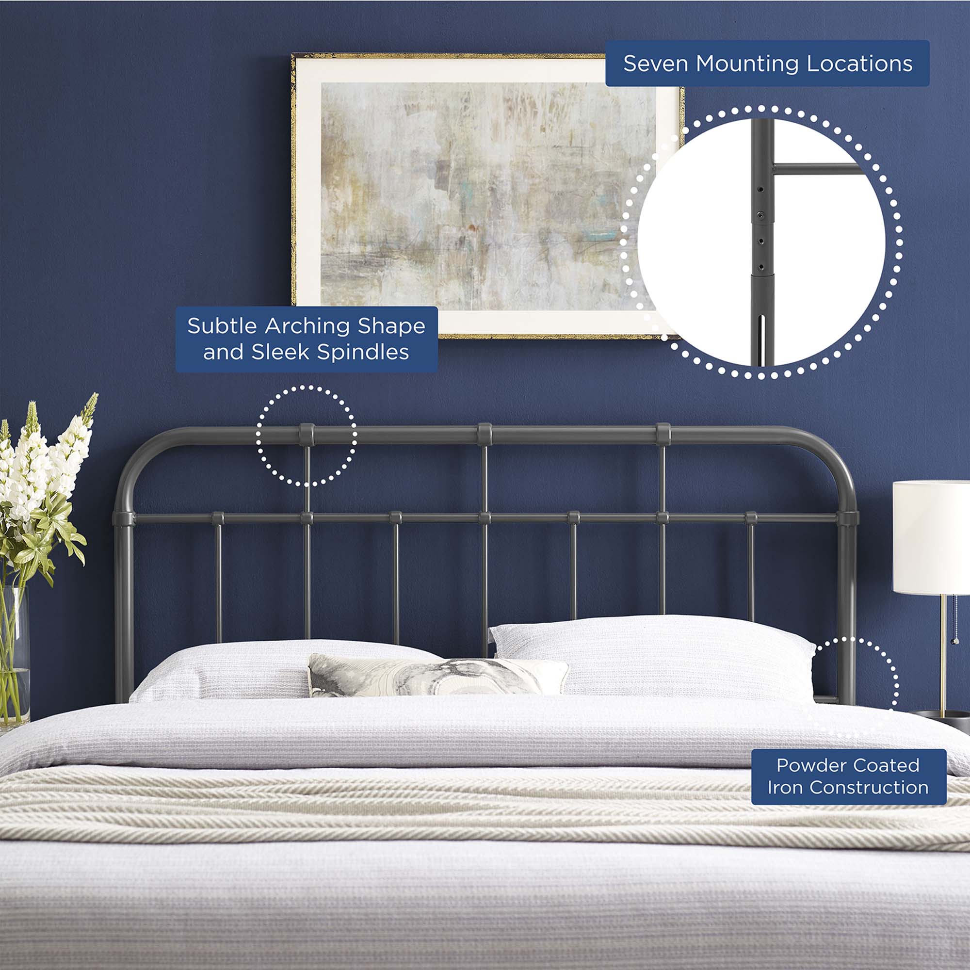 Alessia Metal Full Headboard by Modway