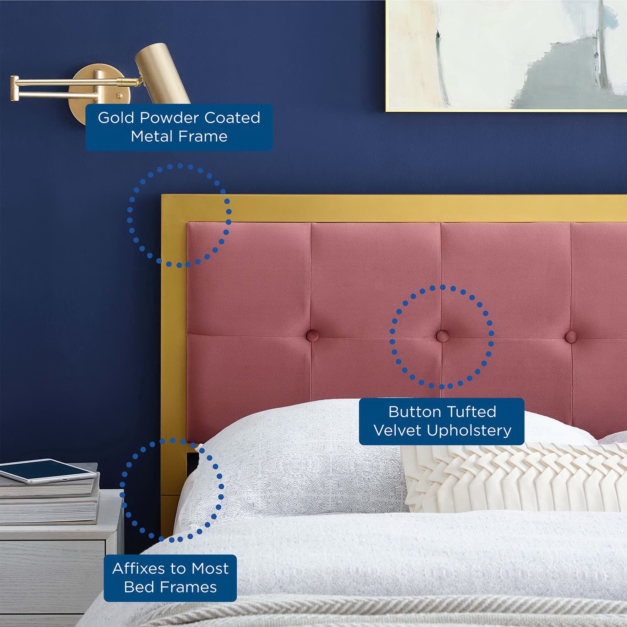 Teagan Tufted Performance Velvet King Headboard by Modway