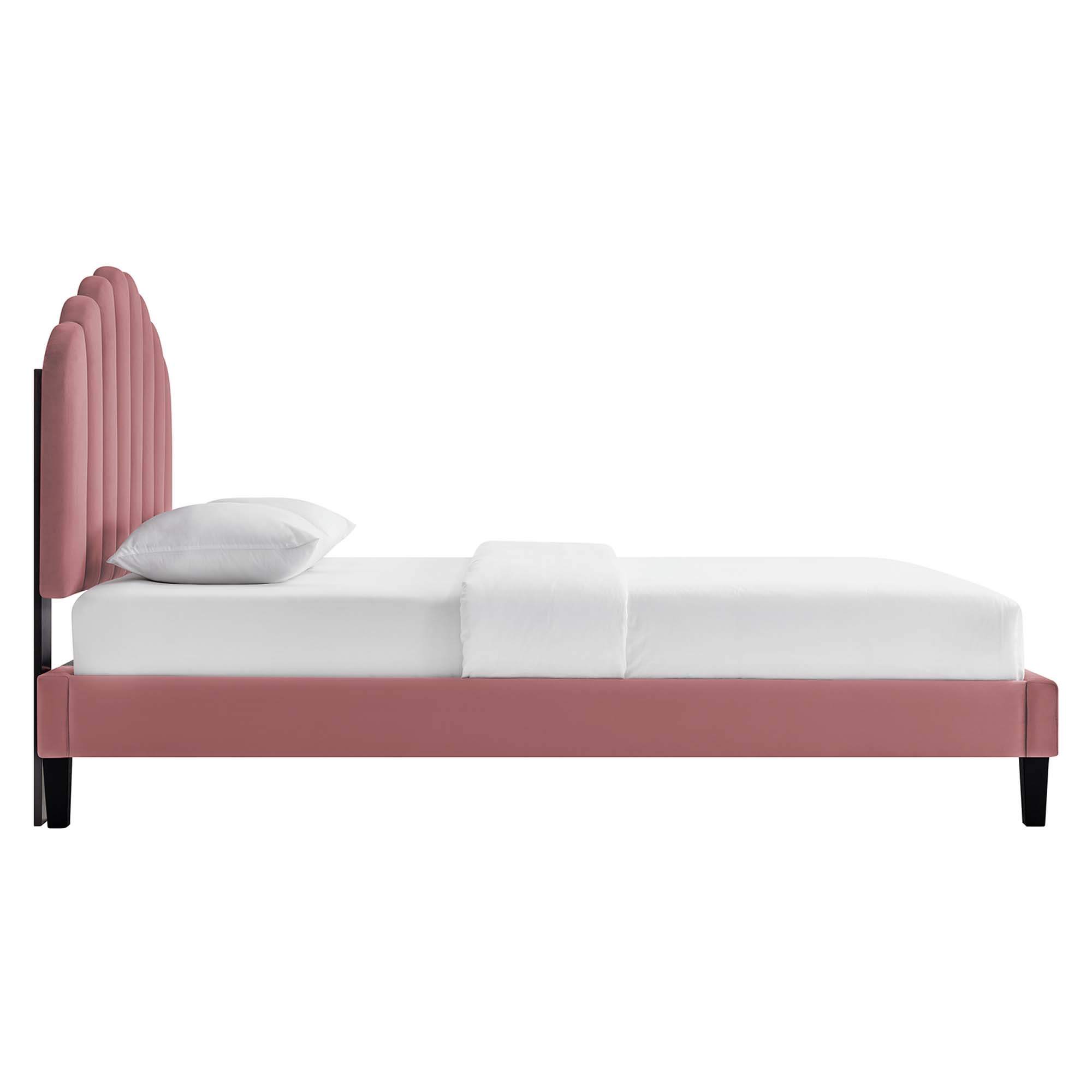 Daisy Performance Velvet Queen Platform Bed by Modway