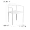 White Plastic Stack Cafe Chair