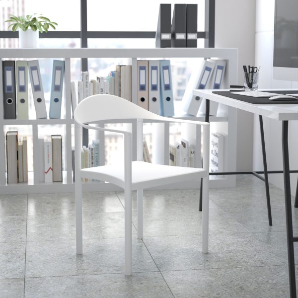 White Plastic Stack Cafe Chair