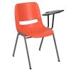 Orange Ergonomic Shell Chair with Left Handed Flip-Up Tablet Arm [RUT-EO1-OR-LTAB-GG]