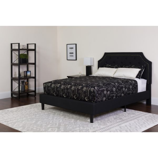 Queen Platform Bed Set-Black
